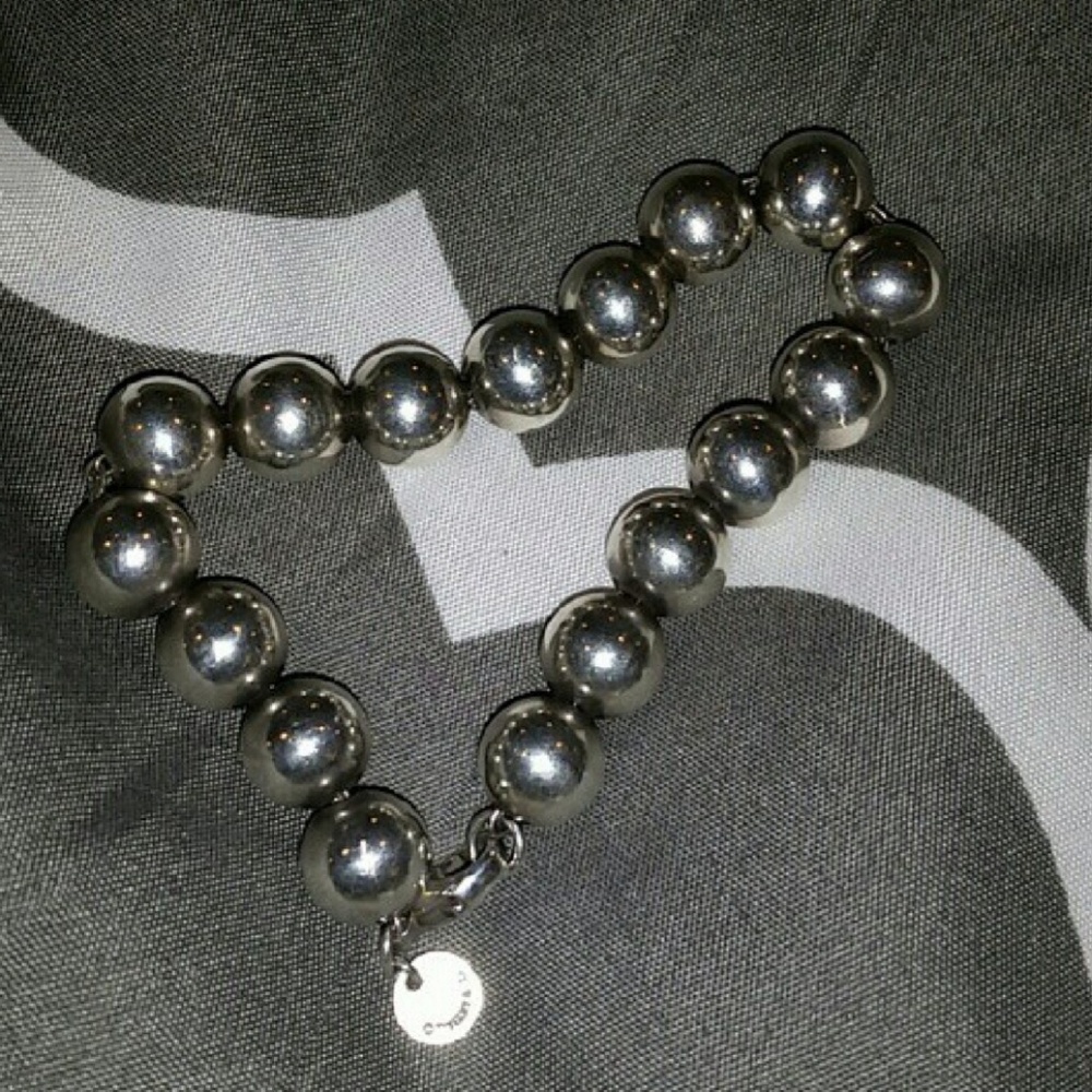 SOLD ***  Tiffany's silver bead bracelet